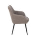 J-Line Stoel Miles staal/schuim taupe-Eetkamerstoelen-J-Line