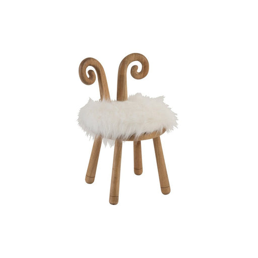 J-Line Stoel Oor schaap hout naturel-Eetkamerstoelen-J-Line