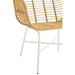 J-Line Stoel Rachelle buiten metaal/rattan naturel/wit-Eetkamerstoelen-J-Line
