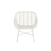 J-Line Stoel Rachelle buiten metaal/rattan wit-Eetkamerstoelen-J-Line