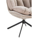 J-Line Stoel Relax kussen op frame textiel/metaal extra licht grijs-Fauteuils-J-Line