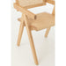 J-Line Stoel Rooster essenhout/rattan naturel-Eetkamerstoelen-J-Line