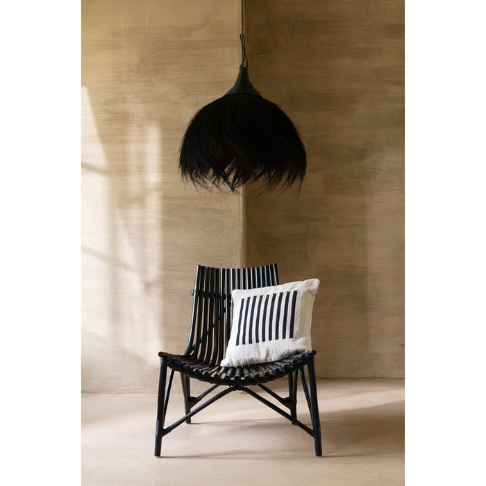 J-Line Stoel Rotan zwart-Eetkamerstoelen-J-Line