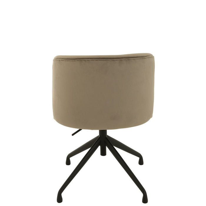 J-Line Stoel Turn/up/down fluweel donker grijs-Eetkamerstoelen-J-Line