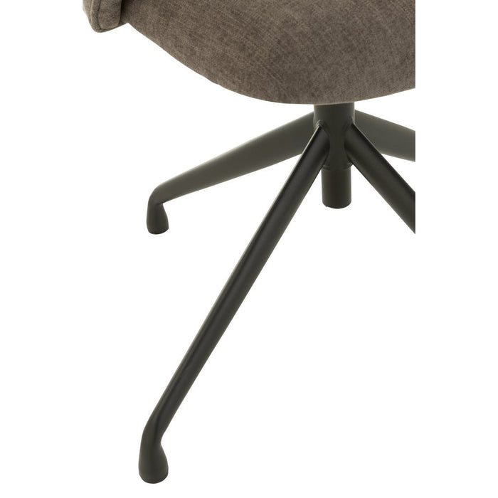 J-Line Stoel Turn/up/down textiel donker grijs-Eetkamerstoelen-J-Line