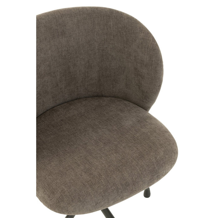 J-Line Stoel Turn/up/down textiel donker grijs-Eetkamerstoelen-J-Line