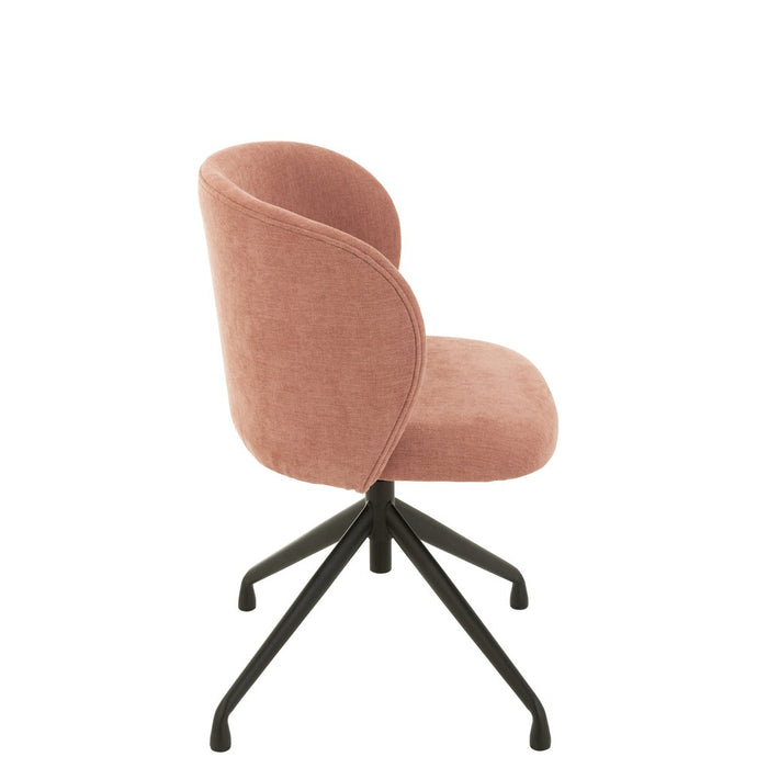 J-Line Stoel Turn/up/down textiel licht roze-Eetkamerstoelen-J-Line