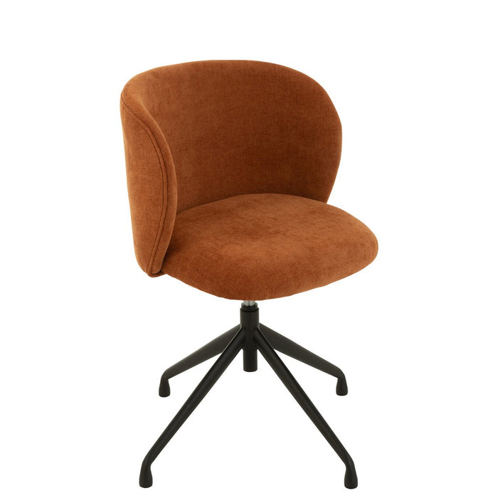 J-Line Stoel Turn/up/down textiel roestig-Eetkamerstoelen-J-Line