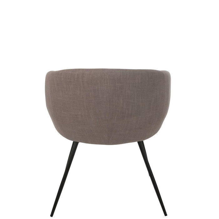 J-Line Stoel Wales staal/schuim taupe-Eetkamerstoelen-J-Line