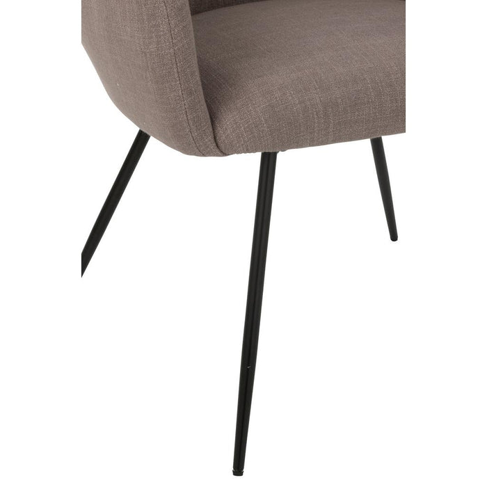 J-Line Stoel Wales staal/schuim taupe-Eetkamerstoelen-J-Line