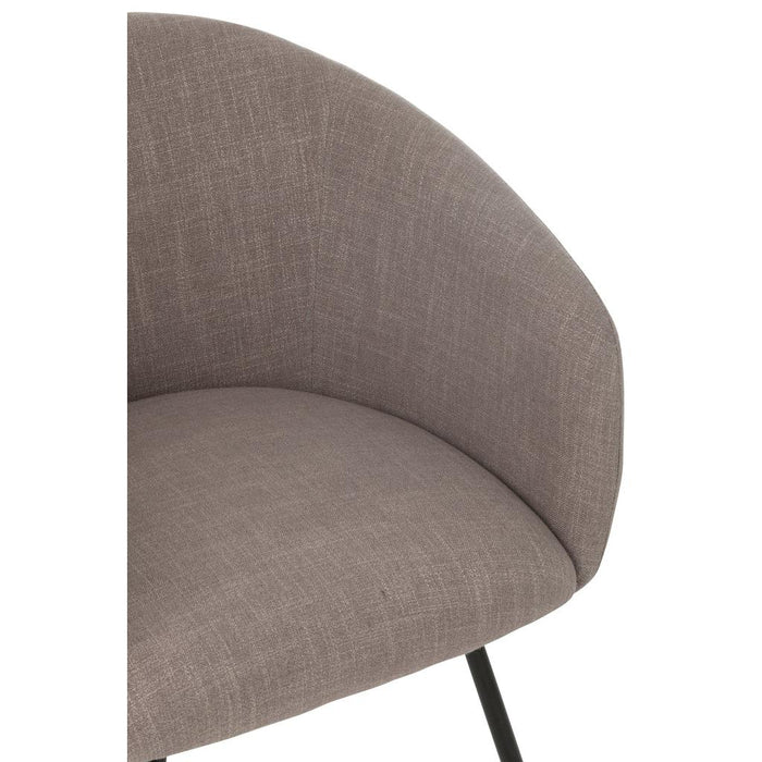 J-Line Stoel Wales staal/schuim taupe-Eetkamerstoelen-J-Line