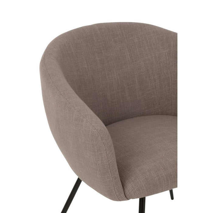 J-Line Stoel Wales staal/schuim taupe-Eetkamerstoelen-J-Line