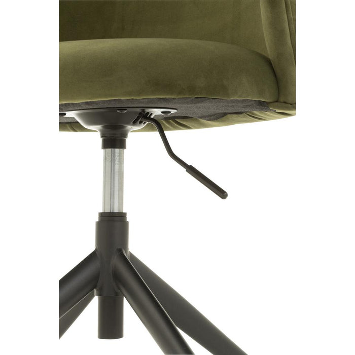 J-Line Stoel turn/up/down fluweel donker groen-Fauteuils-J-Line