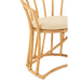 J-Line Stoel+kussen Rotan/textiel naturel/wit-Eetkamerstoelen-J-Line