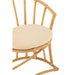 J-Line Stoel+kussen Rotan/textiel naturel/wit-Eetkamerstoelen-J-Line