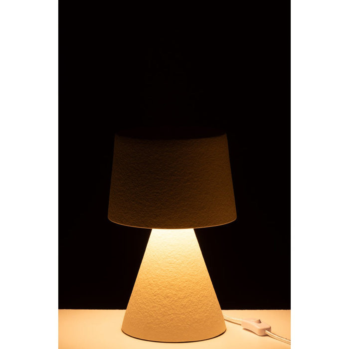 J-Line Tafel Lamp small kap aardewerk beige-Tafellampen-J-Line