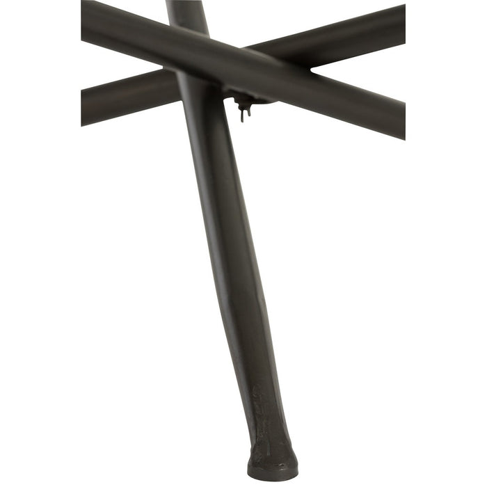 J-Line Tafel Rond hout/glas bruin large-Eettafels-J-Line