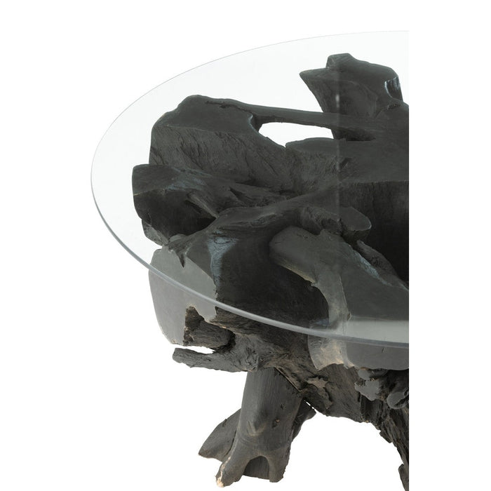 J-Line Tafel Wortels hout zwart-Salontafels-J-Line