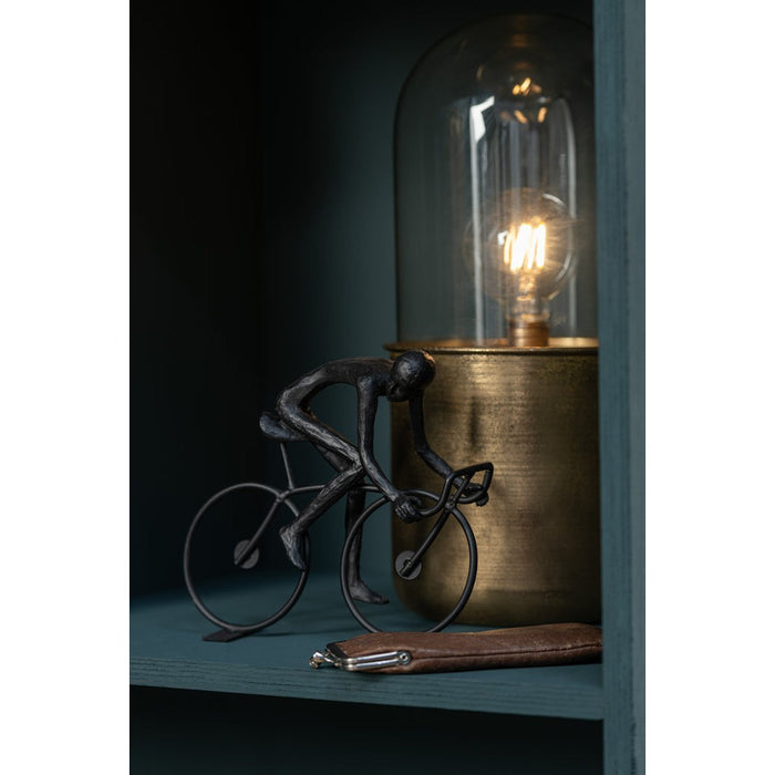 J-Line Tafellamp Antiek led glas/zink goud large-Tafellampen-J-Line