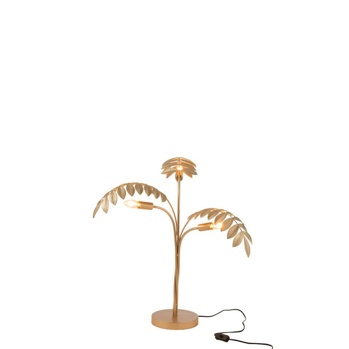 J-Line Tafellamp Palmboom zink goud-Tafellampen-J-Line