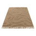 J-Line Tapijt Getufd curves/franjes wol beige-Rechthoekige vloerkleden-J-Line