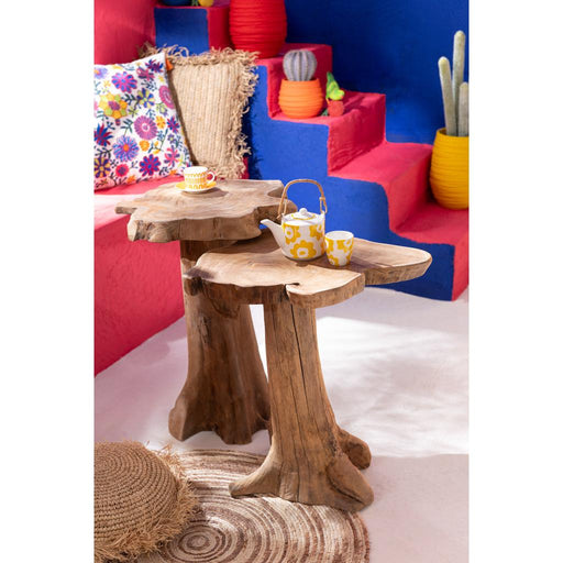 J-Line Tapijt Rond maïs beige/bruin-Ronde Vloerkleden-J-Line