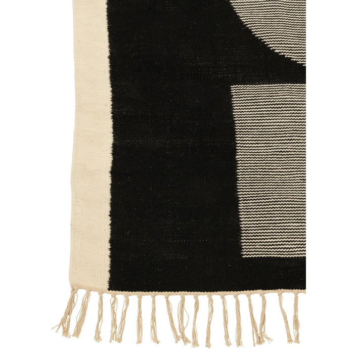 J-Line Tapijt Tokyo polyester wit/zwart-Rechthoekige vloerkleden-J-Line