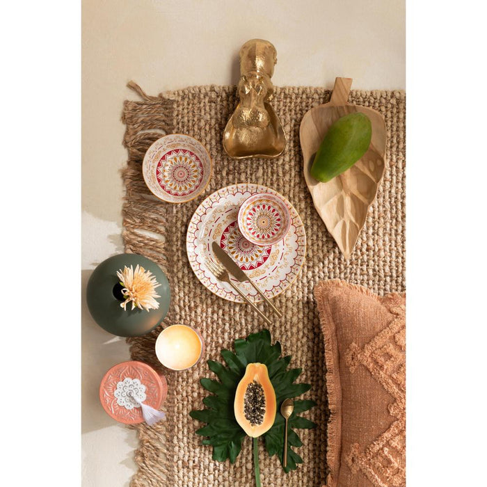 J-Line Tapijt havana polyester naturel/wit small-Rechthoekige vloerkleden-J-Line