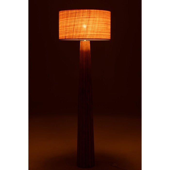 J-Line Vloerlamp paraplu ailanthus hout naturel-Vloerlampen-J-Line