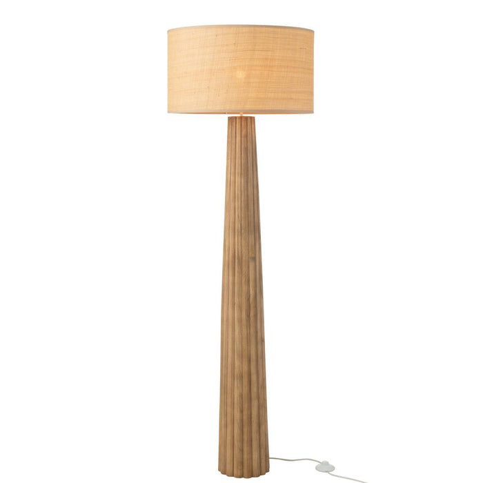 J-Line Vloerlamp paraplu ailanthus hout naturel-Vloerlampen-J-Line