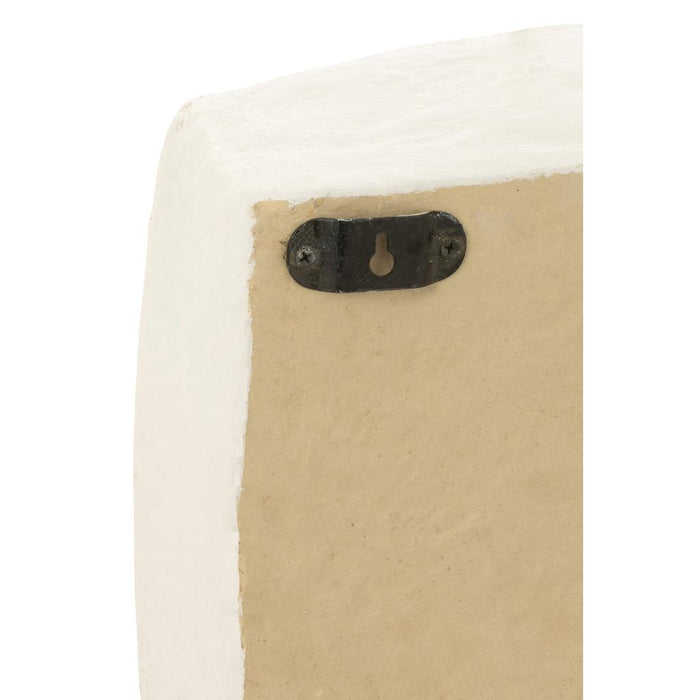 J-Line Wandrek Flint papier mache wit small-Wandplanken-J-Line