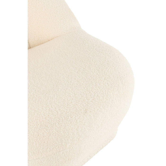 J-Line Zetel Teddy bouclé wit-Krukken-J-Line