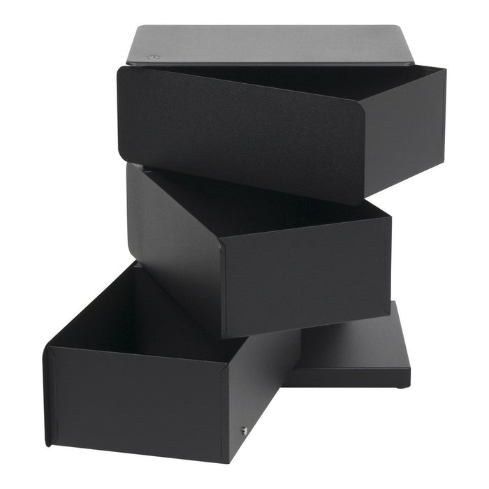 JOEY 3 Ladekast | Zwart | Staal | 37x26x54.5-Ladekasten-Spinder