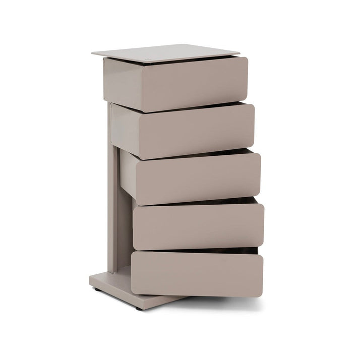 JOEY 5 Ladekast -Taupe | Staal | 37x26x72.5 Spinder Design-Ladekasten-Spinder