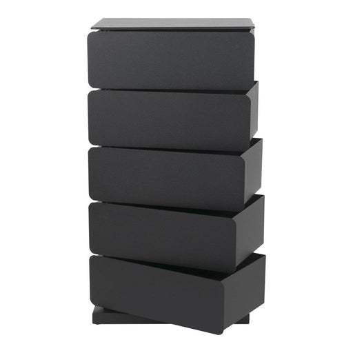 JOEY 5 Ladekast | Zwart | Staal | 37x26x72.5-Ladekasten-Spinder