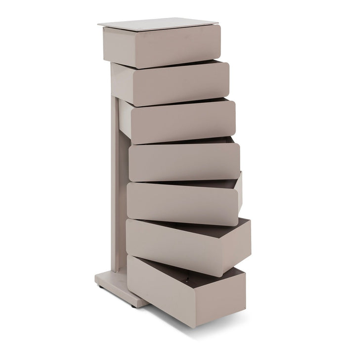 JOEY 7 Ladekast | Silky Taupe | Staal | 37x26x98.5 Spinder Design-Ladekasten-Spinder