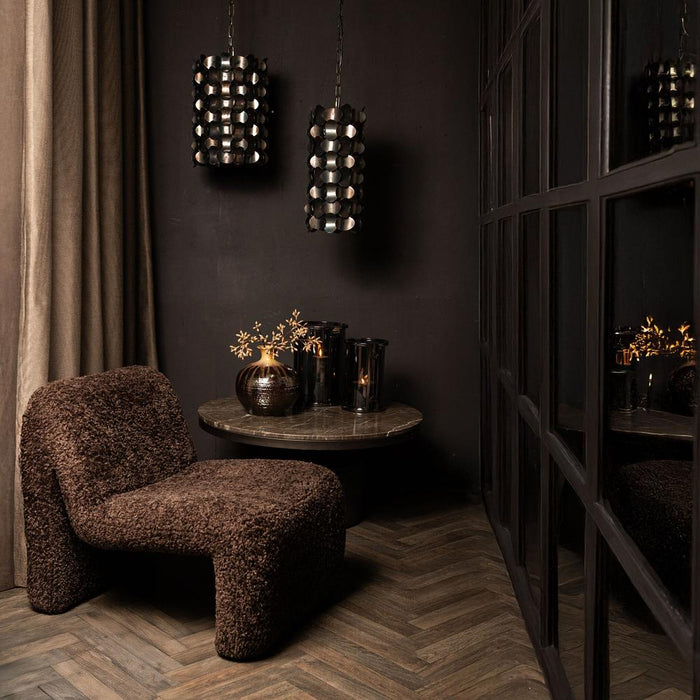 Jaye Zwart IJzer Hanglamp Cirkel Patroon Breed-Hanglampen-PTMD