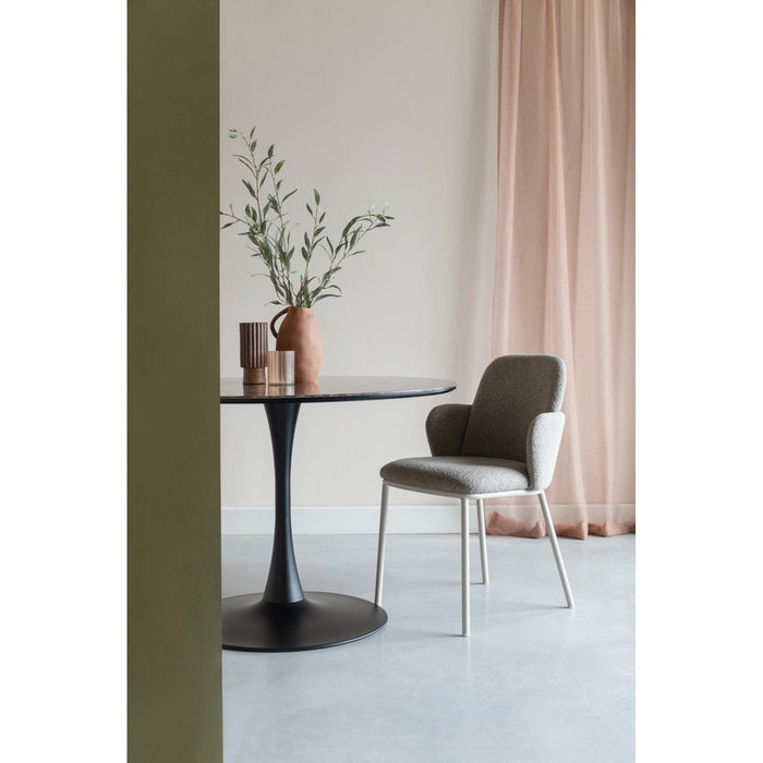 Jerrico Armstoel Bruin Beige-Eetkamerstoelen-Creating Home