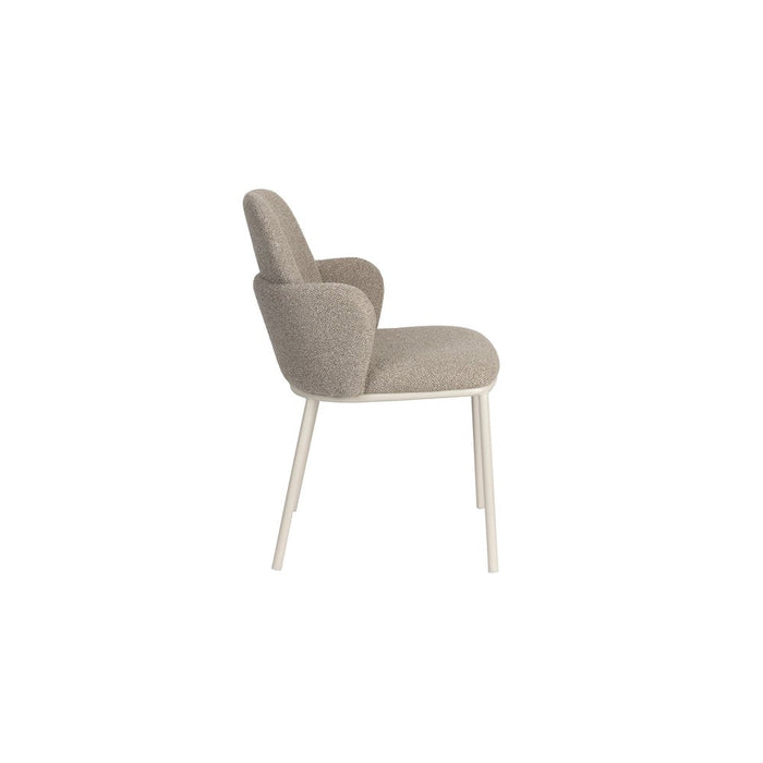 Jerrico Armstoel Bruin Beige-Eetkamerstoelen-Creating Home