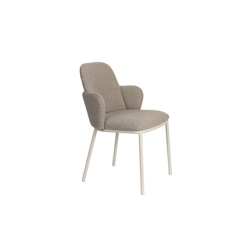 Jerrico Armstoel Bruin Beige-Eetkamerstoelen-Creating Home