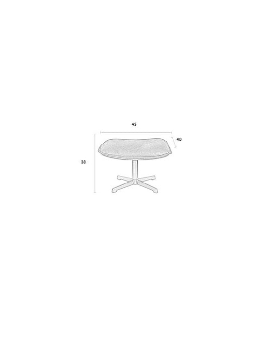 John Hocker Cognac PU-Leder Bruin 40x60 cm-Hockers-Creating Home