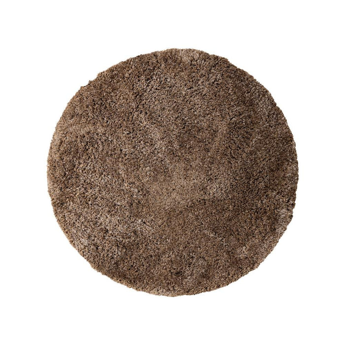 Jups Bruin Stof Handwoven Tapijt Rond S-Ronde vloerkleden-PTMD