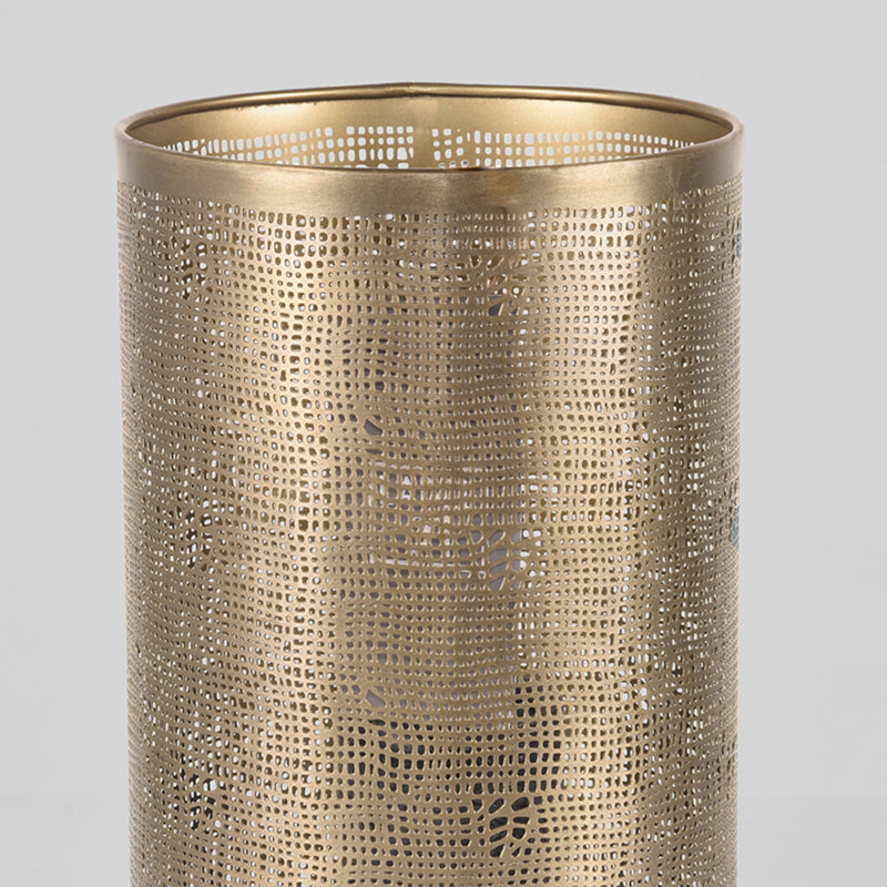 Kaarsenhouders Antiek Goud Metaal L 18x18x30 cm-Kaarsenhouders-LABEL51