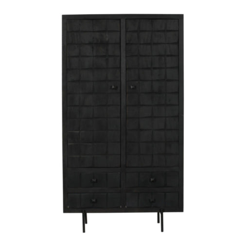 Kabinet Brandy Black | 2 deuren 4 lades-Bergkasten-Starfurn