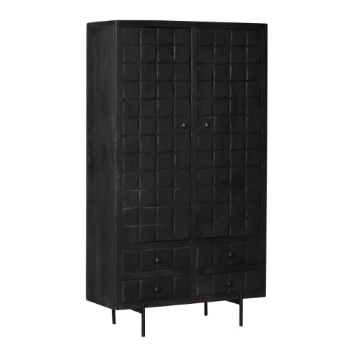 Kabinet Brandy Black | 2 deuren 4 lades-Bergkasten-Starfurn