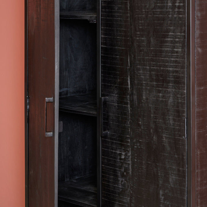 Kabinet Denver Black | Mangohout en staal | 90 cm-Bergkasten-Starfurn
