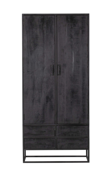Kabinet Denver Black | Mangohout en staal | 90 cm-Bergkasten-Starfurn