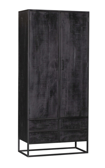 Kabinet Denver Black | Mangohout en staal | 90 cm-Bergkasten-Starfurn