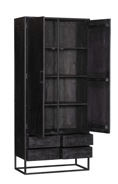 Kabinet Denver Black | Mangohout en staal | 90 cm-Bergkasten-Starfurn