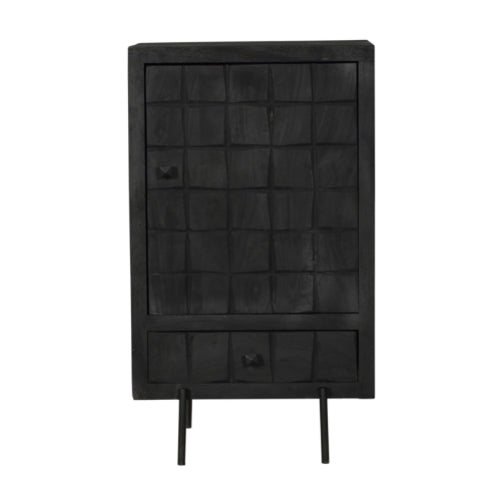 Kabinet Kast Brandy Black | 1 deur 1 lade-Bergkasten-Starfurn